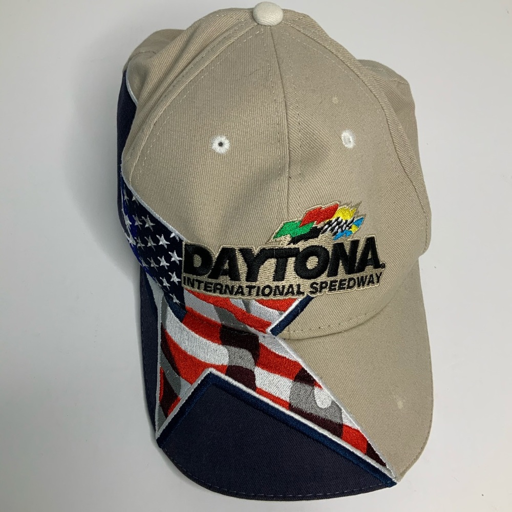 Daytona Speedway Hat Tan Embroidered adjustable